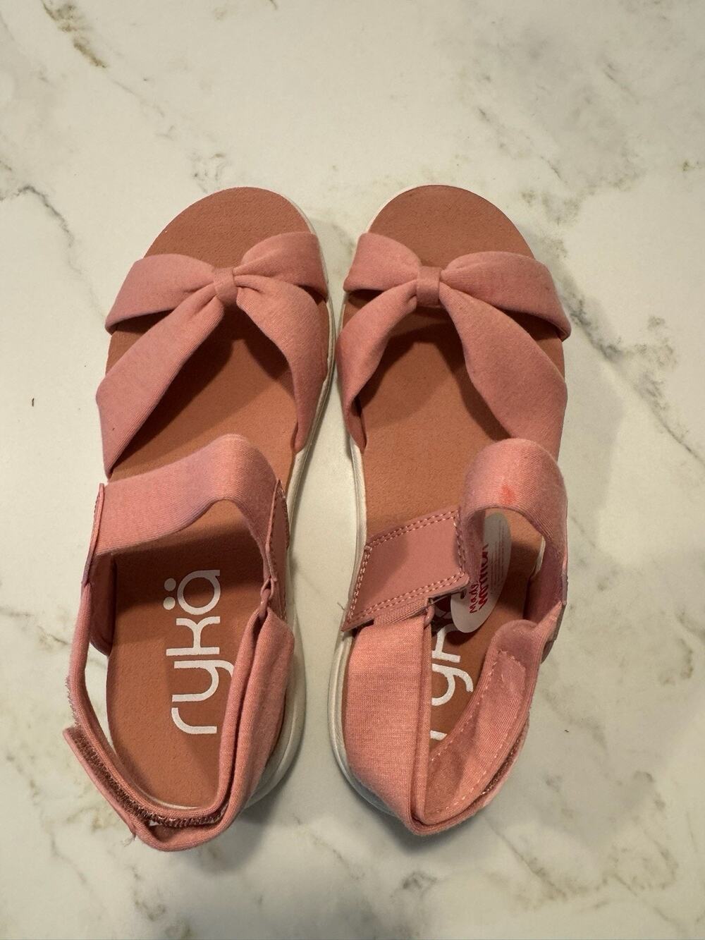 Ryka Sandals In Mallorie-Adjustable Back-Strap Pink Sport Sandals-Size 8 NEW!